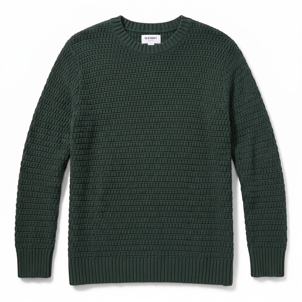 Old Navy Womens M Dark Green Ribbed Tunic Sweater Cozy Casual